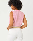Kavalla Sleeveless Ruffle, Conch Shell Pink X Resort White-Lilly Pulitzer