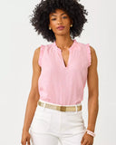 Kavalla Sleeveless Ruffle, Conch Shell Pink X Resort White-Lilly Pulitzer