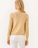 Faretta Cardigan, Wicker Tan Metallic-Lilly Pulitzer