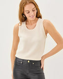 Emmarose Cashmere Sweater Set, Coconut-Lilly Pulitzer