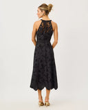 Denise Lace Midi Dress, Noir