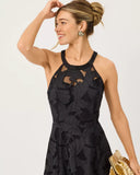 Denise Lace Midi Dress, Noir