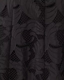 Denise Lace Midi Dress, Noir
