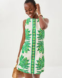 Devyn Stretch Shift Dress- Kitts Green Shady Babe Engineered Woven Dress-Lilly Pulitzer