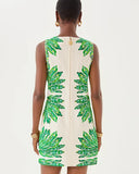 Devyn Stretch Shift Dress- Kitts Green Shady Babe Engineered Woven Dress-Lilly Pulitzer