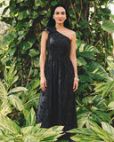 Lynsi Midi Dress, Noir Sunset Bloom Embroidered Organza-Lilly Pulitzer