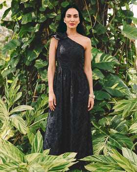 Lynsi Midi Dress, Noir Sunset Bloom Embroidered Organza-Lilly Pulitzer