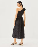 Lynsi Midi Dress, Noir Sunset Bloom Embroidered Organza-Lilly Pulitzer