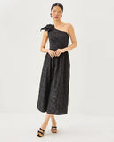Lynsi Midi Dress, Noir Sunset Bloom Embroidered Organza-Lilly Pulitzer