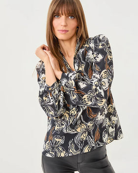 Elanor Silk Top, Onyx Irisistable-Lilly Pulitzer