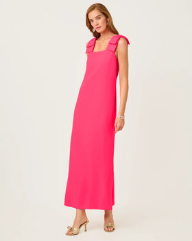 Bernice Maxi Dress, Lipstick Pink-Lilly Pulitzer