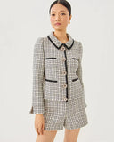 Kalara Boucle Jacket, Coconut Lurex Houndstooth Boucle-Lilly Pulitzer