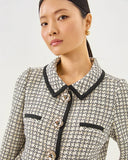 Kalara Boucle Jacket, Coconut Lurex Houndstooth Boucle-Lilly Pulitzer
