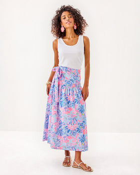Corina Cotton Midi Skirt-Lilly Pulitzer