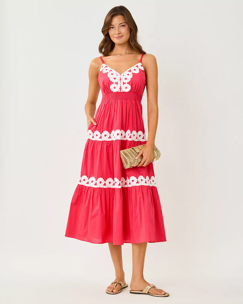 Zanna Midi Dress, Paradise Punch-Lilly Pulitzer
