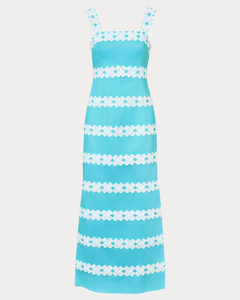 Davis Maxi Dress, Capri Blue-Lilly Pulitzer