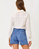 Sea View Button Down, Throw Me A Line Embroidery, Resort White-Lilly Pulitzer