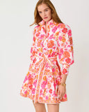 Drena Dress, Resort White Pansy Fansy Engineered Woven Dress