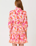Drena Dress, Resort White Pansy Fansy Engineered Woven Dress