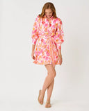 Drena Dress, Resort White Pansy Fansy Engineered Woven Dress