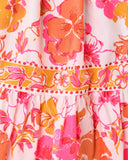 Drena Dress, Resort White Pansy Fansy Engineered Woven Dress
