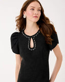 Emmylou Boucle Dress, Noir-Lilly Pulitzer