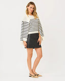 Sarissa Stretch Coated Mini Skirt, Noir-Lilly Pulitzer