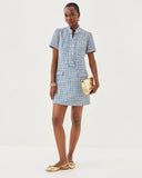 Teddy Boucle Shift, Tangier Teal Ocean Deep Lurex Boucle-Lilly Pulitzer