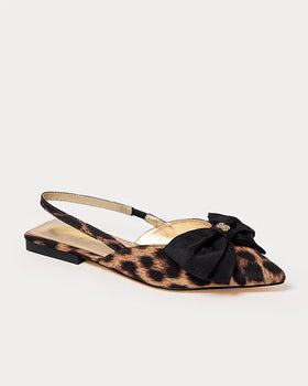 Brit Leopard Bow Slingback, Multi Leopard Faille Accessories-Lilly Pulitzer
