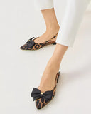 Brit Leopard Bow Slingback, Multi Leopard Faille Accessories-Lilly Pulitzer