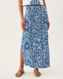 Sanders Maxi Skirt,  Low Tide Navy The Casbah Engineered Skirt