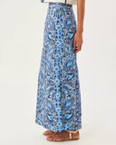 Sanders Maxi Skirt,  Low Tide Navy The Casbah Engineered Skirt