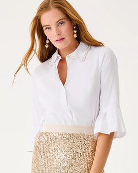 The Pearl Lilly Shirt, Resort White-Lilly Pulitzer
