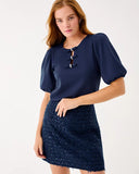 Kels Boucle Mini Skirt, Low Tide Navy-Lilly Pulitzer