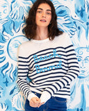 Kelsa Sweater, Coconut Beach Bound Embroidery-Lilly Pulitzer