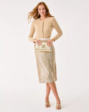 Kendrick Midi Skirt, Gold Metallic-Lilly Pulitzer