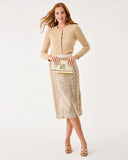 Kendrick Midi Skirt, Gold Metallic-Lilly Pulitzer