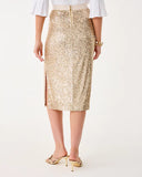 Kendrick Midi Skirt, Gold Metallic-Lilly Pulitzer