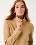 Basque Full Zip Up Jacket, Heathered Iced Latte-Lilly Pulitzer