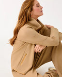 Basque Full Zip Up Jacket, Heathered Iced Latte-Lilly Pulitzer