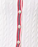 Brockton Crew Neck Cardigan, Resort White X Paradise Punch-Lilly Pulitzer