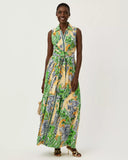 Marria Stretch Maxi - Multi Palm Prowl Engineered Woven Shirtdress-Lilly Pulitzer