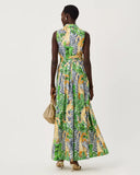 Marria Stretch Maxi - Multi Palm Prowl Engineered Woven Shirtdress-Lilly Pulitzer