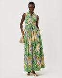 Marria Stretch Maxi - Multi Palm Prowl Engineered Woven Shirtdress-Lilly Pulitzer