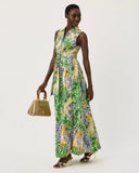 Marria Stretch Maxi - Multi Palm Prowl Engineered Woven Shirtdress-Lilly Pulitzer