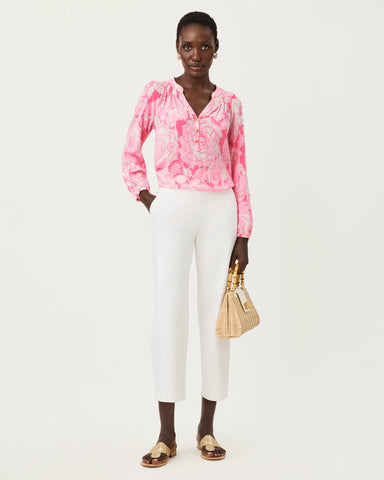 Sarissa Crop Pant, Resort White-Lilly Pulitzer