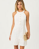 DRUSILLA SKIRTED ROMPER, RESORT WHITE-Lilly Pulitzer