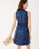 Tazie Dress, Low Tide Navy Nightshade Brocade-Lilly Pulitzer