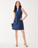 Tazie Dress, Low Tide Navy Nightshade Brocade-Lilly Pulitzer
