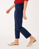 LINDESSA EMBELLISHED CROP, DARK WASH-Lilly Pulitzer